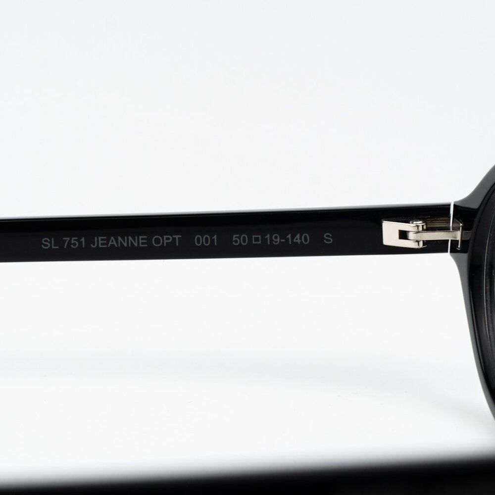 NEW Saint Laurent SL751 JEANNE OPT 001 Black Oval Women Eyeglasses - Picture 11 of 13